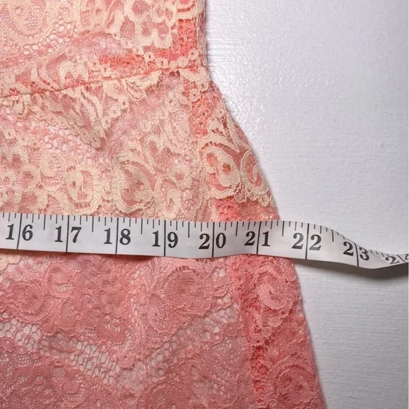 Everly Pink and Cream Lace Mini Dress NWT - Picture 11 of 14